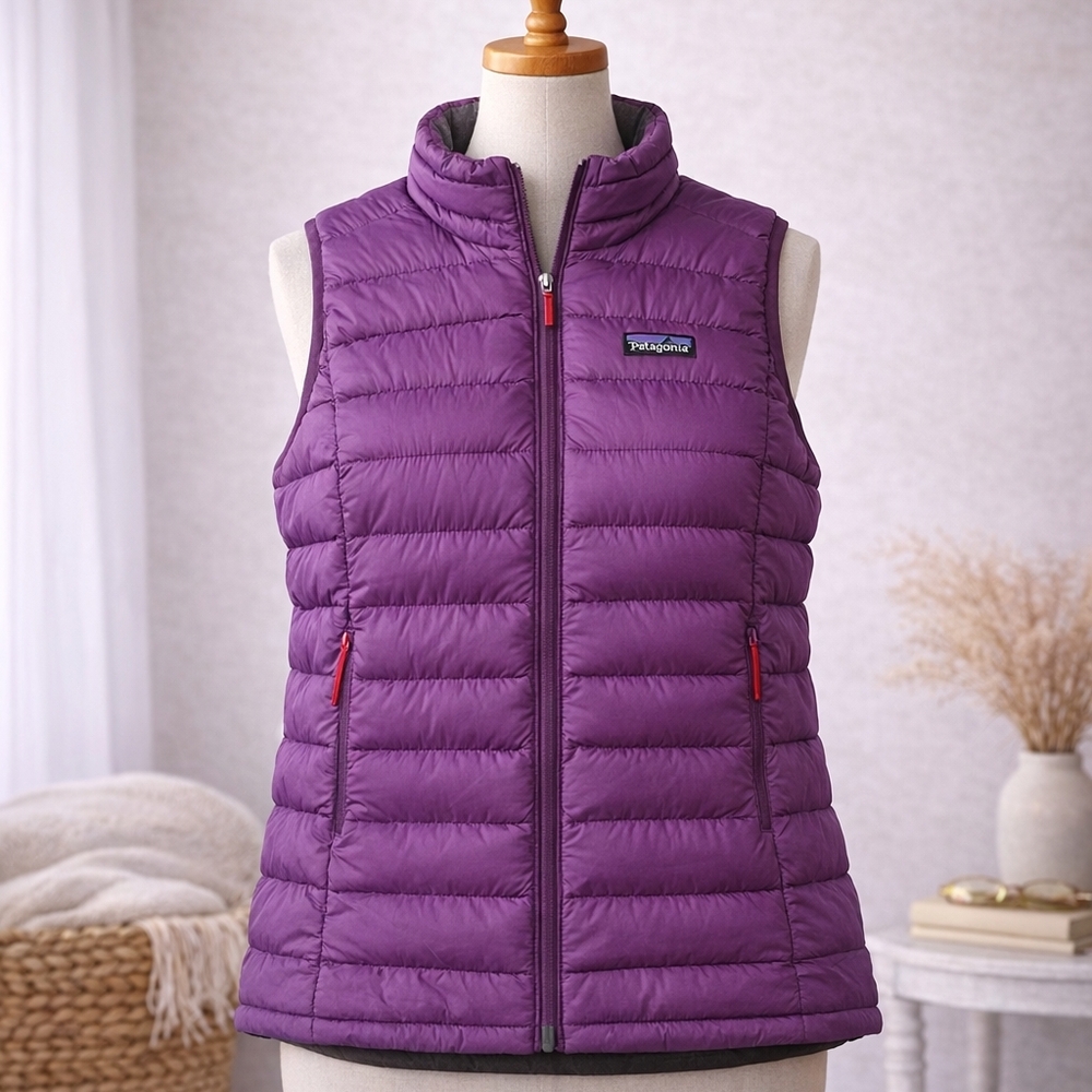 Patagonia Purple Down Puffer Vest – Size XL